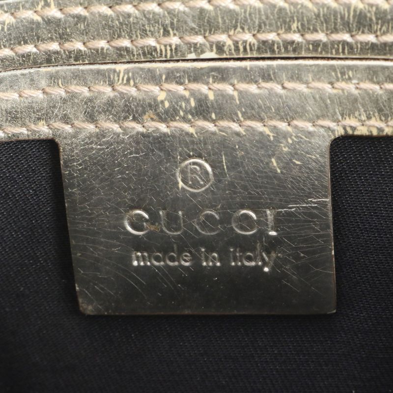 Gucci GG Supreme Leather Shoulder Bag 190258 Hand Tote Gold Hardware Women's