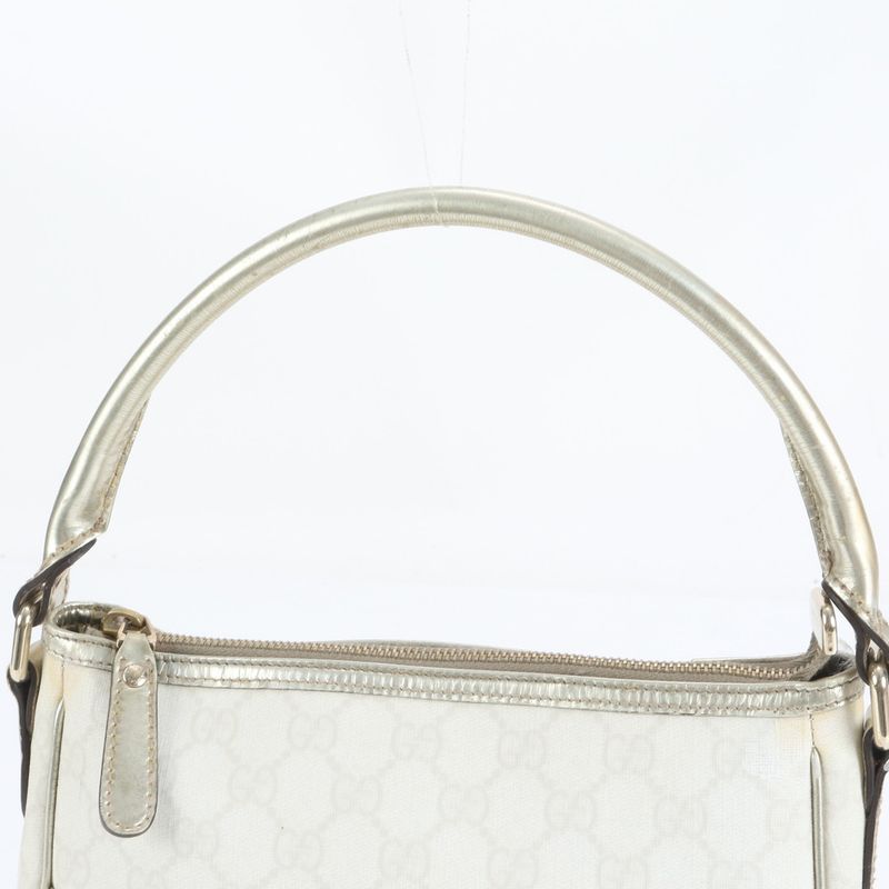 Gucci GG Supreme Leather Shoulder Bag 190258 Hand Tote Gold Hardware Women's