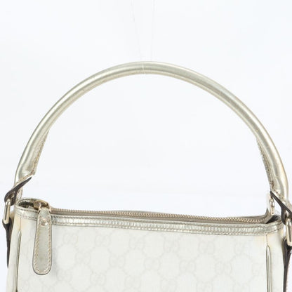 Gucci GG Supreme Leather Shoulder Bag 190258 Hand Tote Gold Hardware Women's