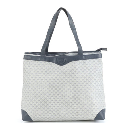 Vintage Old Gucci Micro GG Leather Tote Bag Shoulder Hand Navy A4 Women's ECE