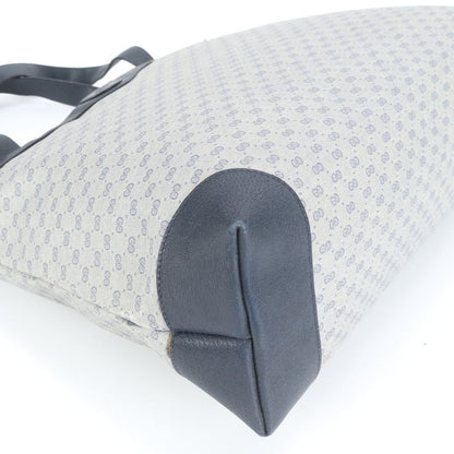 Vintage Old Gucci Micro GG Leather Tote Bag Shoulder Hand Navy A4 Women's ECE