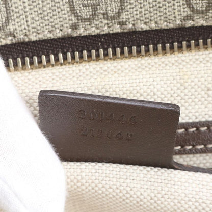 Gucci GG Supreme Leather Shoulder Bag Crossbody Messenger 201446 A4 Brown