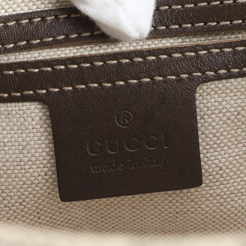 Gucci GG Supreme Leather Shoulder Bag Crossbody Messenger 201446 A4 Brown