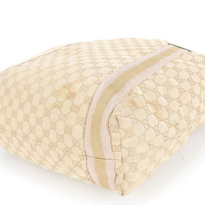 Gucci GG Canvas Leather Tote Bag Shoulder 189669 Hand A4 Beige Women's ECE