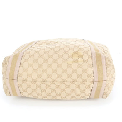 Gucci GG Canvas Leather Tote Bag Shoulder 189669 Hand A4 Beige Women's ECE