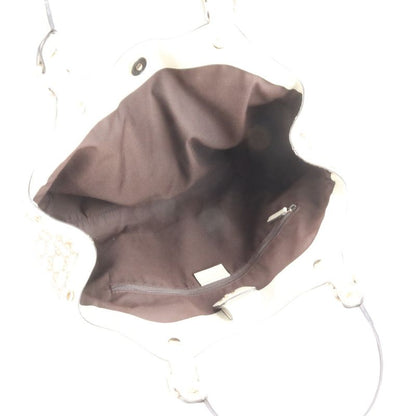 Gucci GG Canvas Sookie Leather Tote Bag 211944 Hand Beige Gold Hardware Genuine