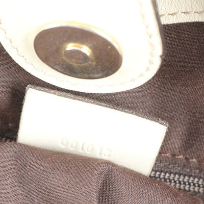 Gucci GG Canvas Sookie Leather Tote Bag 211944 Hand Beige Gold Hardware Genuine