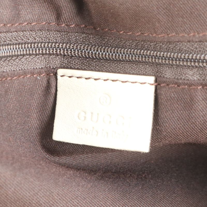 Gucci GG Canvas Sookie Leather Tote Bag 211944 Hand Beige Gold Hardware Genuine