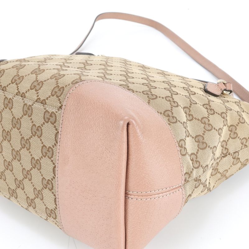 Gucci GG Canvas Bree 353120 Leather 2WAY Shoulder Bag Crossbody Tote Women's