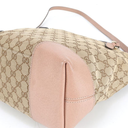 Gucci GG Canvas Bree 353120 Leather 2WAY Shoulder Bag Crossbody Tote Women's