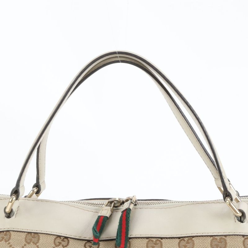 Gucci GG Canvas Mayfair Leather 2WAY Shoulder Bag Crossbody Tote 257349 A4