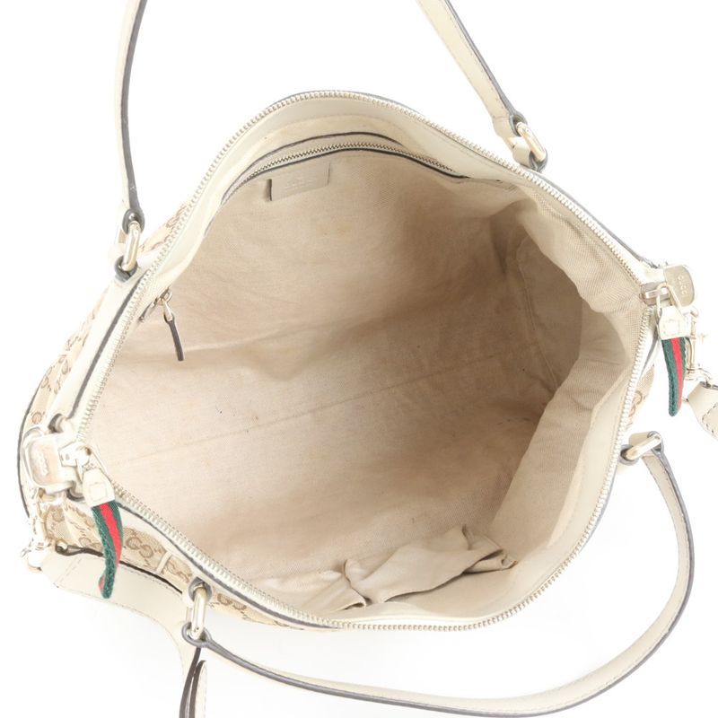 Gucci GG Canvas Mayfair Leather 2WAY Shoulder Bag Crossbody Tote 257349 A4