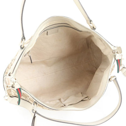 Gucci GG Canvas Mayfair Leather 2WAY Shoulder Bag Crossbody Tote 257349 A4