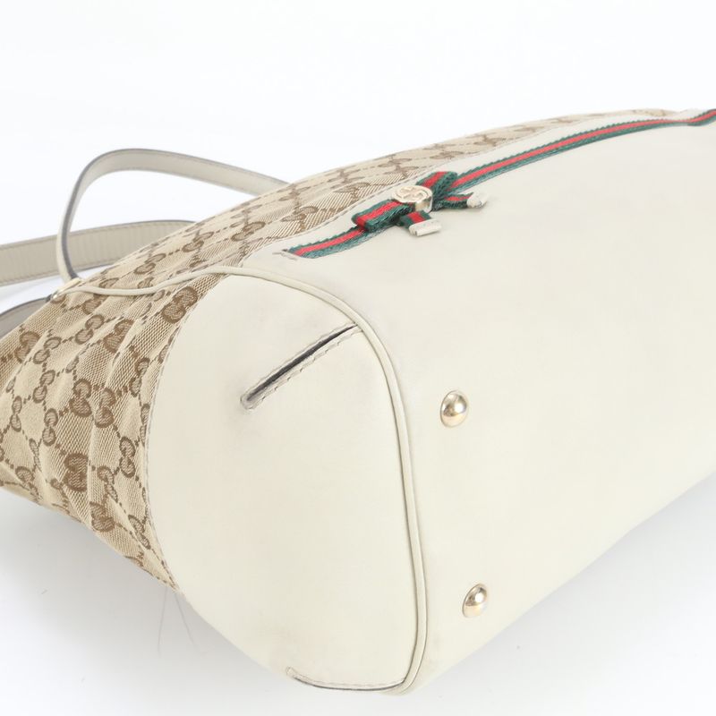 Gucci GG Canvas Mayfair Leather 2WAY Shoulder Bag Crossbody Tote 257349 A4