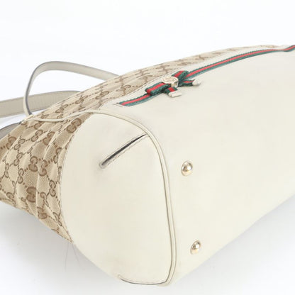 Gucci GG Canvas Mayfair Leather 2WAY Shoulder Bag Crossbody Tote 257349 A4