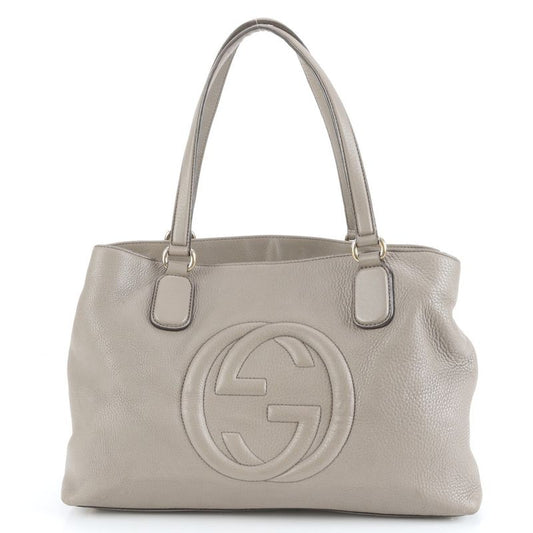 Gucci With Control Card GG Soho Working Tote Bag Leather 308363 Hand A4 Ladies