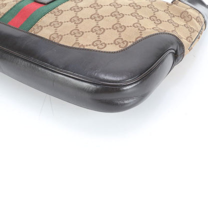 Gucci GG Canvas Sherry Jackie Leather Shoulder Bag Shoulder One Shoulder 001