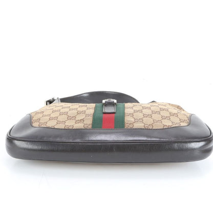 Gucci GG Canvas Sherry Jackie Leather Shoulder Bag Shoulder One Shoulder 001