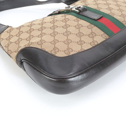 Gucci GG Canvas Sherry Jackie Leather Shoulder Bag Shoulder One Shoulder 001