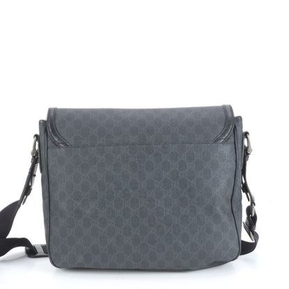 Gucci GG Supreme Leather Shoulder Bag Crossbody Messenger 322068 Black A4 Men's