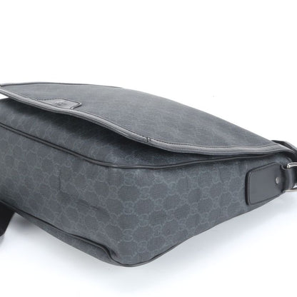 Gucci GG Supreme Leather Shoulder Bag Crossbody Messenger 322068 Black A4 Men's