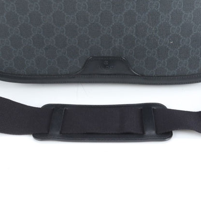 Gucci GG Supreme Leather Shoulder Bag Crossbody Messenger 322068 Black A4 Men's