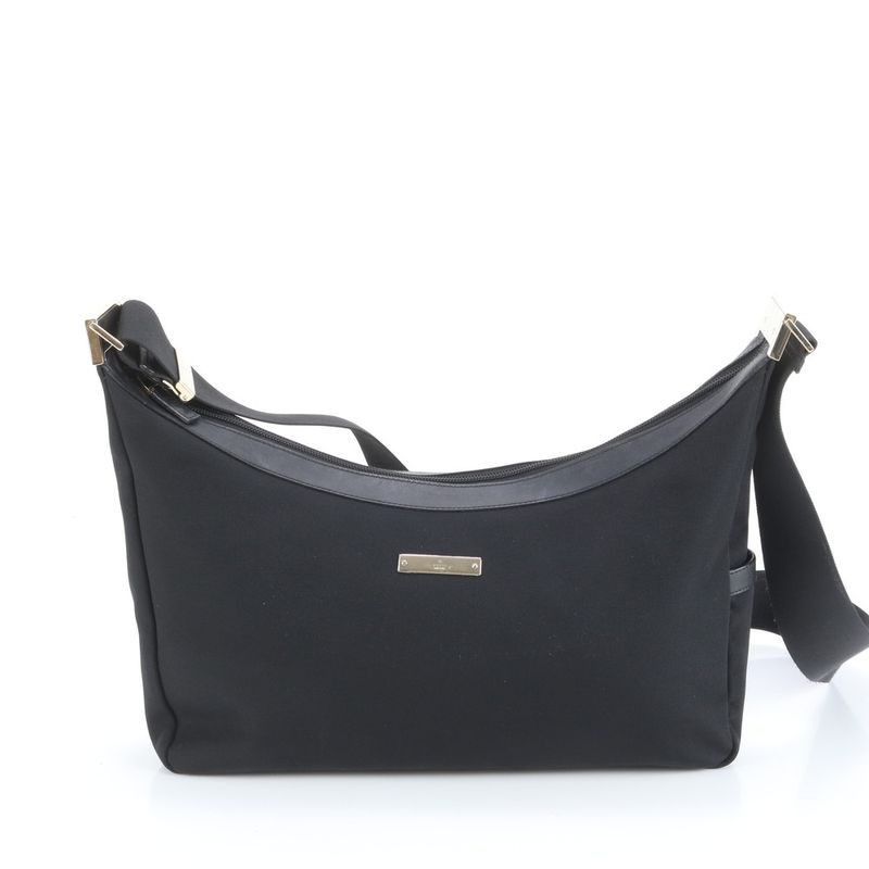 Gucci Leather Shoulder Bag Crossbody Messenger 019 0432 Black Gents Men's ECE