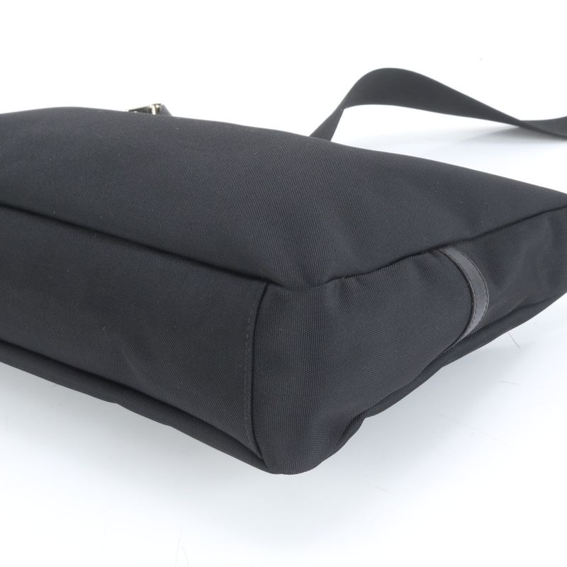 Gucci Leather Shoulder Bag Crossbody Messenger 019 0432 Black Gents Men's ECE