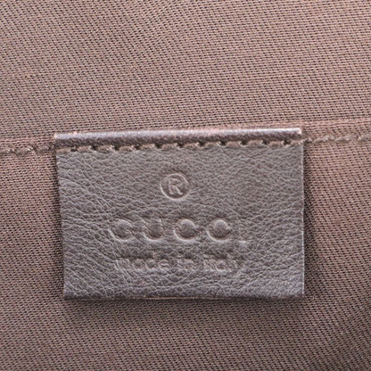 Gucci GG Canvas Interlocking G Flower Leather Tote Bag Hand 190247 Brown