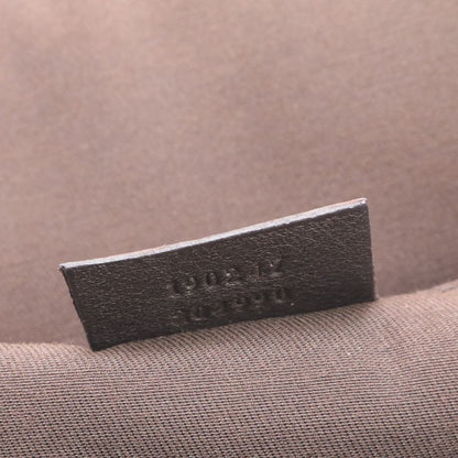 Gucci GG Canvas Interlocking G Flower Leather Tote Bag Hand 190247 Brown