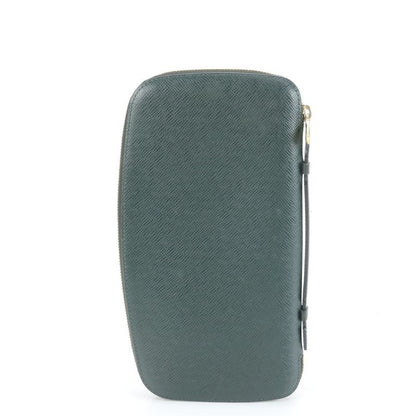 No Sticky Louis Vuitton Taiga Organizer Atholl M30654 Leather Long Wallet Men's