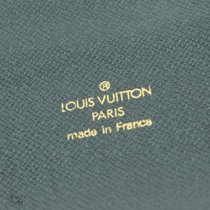 No Sticky Louis Vuitton Taiga Organizer Atholl M30654 Leather Long Wallet Men's
