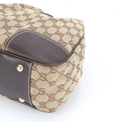 Gucci GG Canvas Princy Leather Tote Bag Shoulder 163805 Brown Women's ECE Db43-6