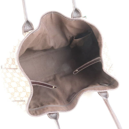 Gucci GG Canvas Princy Leather Tote Bag Shoulder 163805 Brown Women's ECE Db43-6