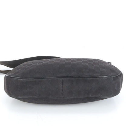 Gucci GG Canvas Leather Shoulder Bag Crossbody Messenger 122790 Black Genuine