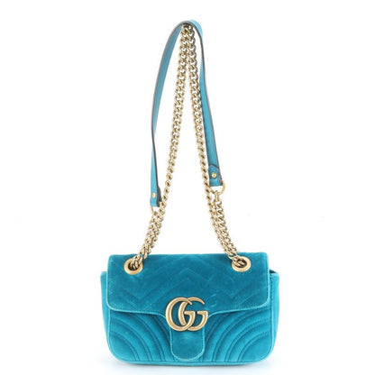 Gucci GG Marmont Quilted Leather 2WAY Chain Shoulder Bag Crossbody 446744