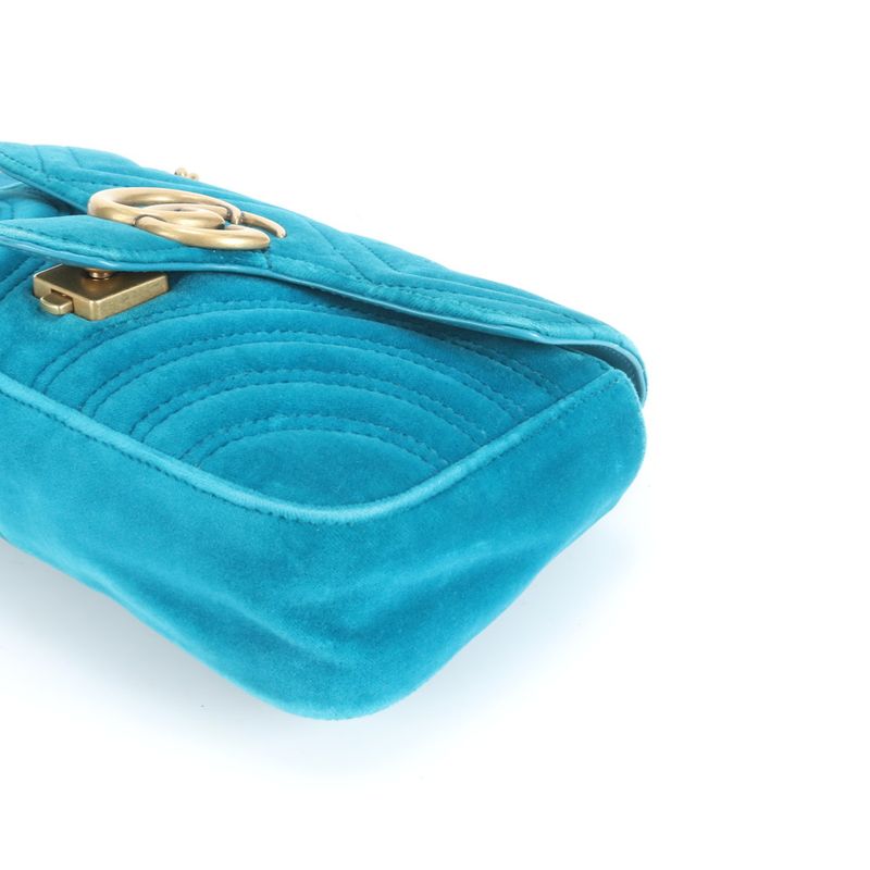 Gucci GG Marmont Quilted Leather 2WAY Chain Shoulder Bag Crossbody 446744