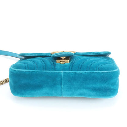 Gucci GG Marmont Quilted Leather 2WAY Chain Shoulder Bag Crossbody 446744