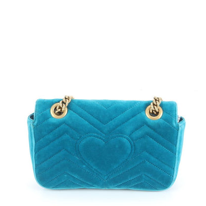 Gucci GG Marmont Quilted Leather 2WAY Chain Shoulder Bag Crossbody 446744