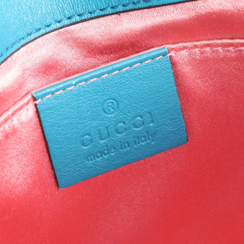 Gucci GG Marmont Quilted Leather 2WAY Chain Shoulder Bag Crossbody 446744