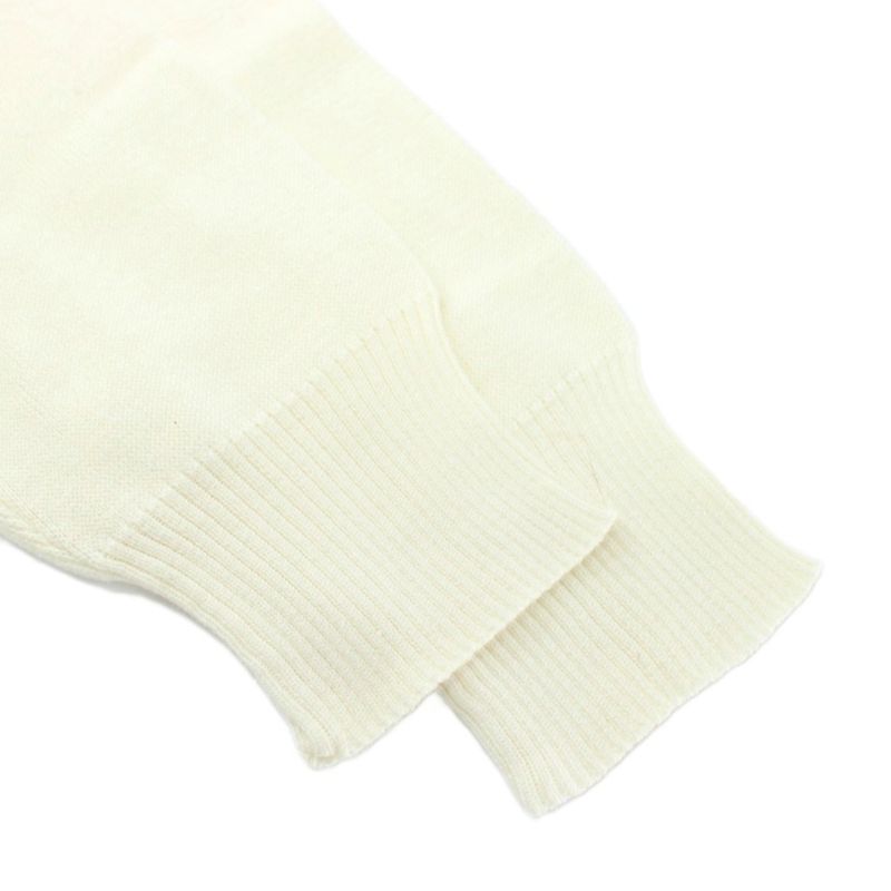 Prada Sport Knit Polo Shirt Sweater Long Sleeve Half Zip 50 L White Light Blue