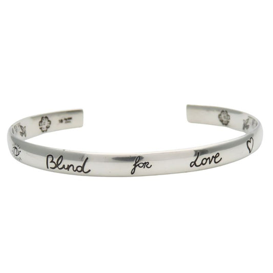 Gucci Bangle Blind for Love 18 925 Silver Approx 12.6g Silver Bracelet Accessory