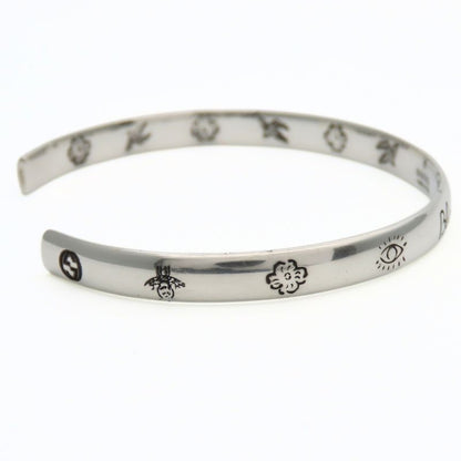 Gucci Bangle Blind for Love 18 925 Silver Approx 12.6g Silver Bracelet Accessory