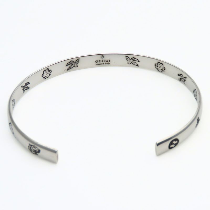 Gucci Bangle Blind for Love 18 925 Silver Approx 12.6g Silver Bracelet Accessory