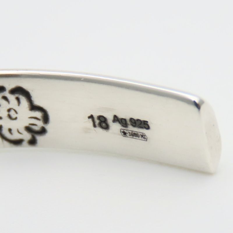 Gucci Bangle Blind for Love 18 925 Silver Approx 12.6g Silver Bracelet Accessory