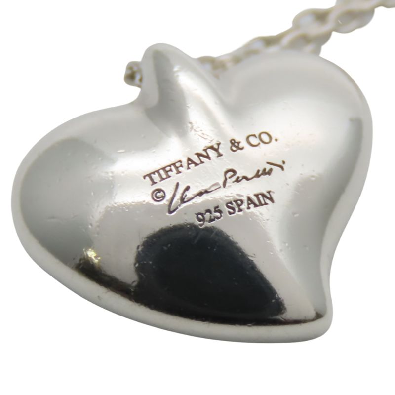 Tiffany & Co Necklace Curved Heart 925 Silver Approx 4.0g Silver Elsa Peretti