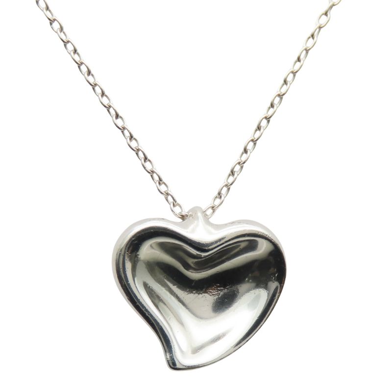 Tiffany & Co Necklace Curved Heart 925 Silver Approx 4.0g Silver Elsa Peretti