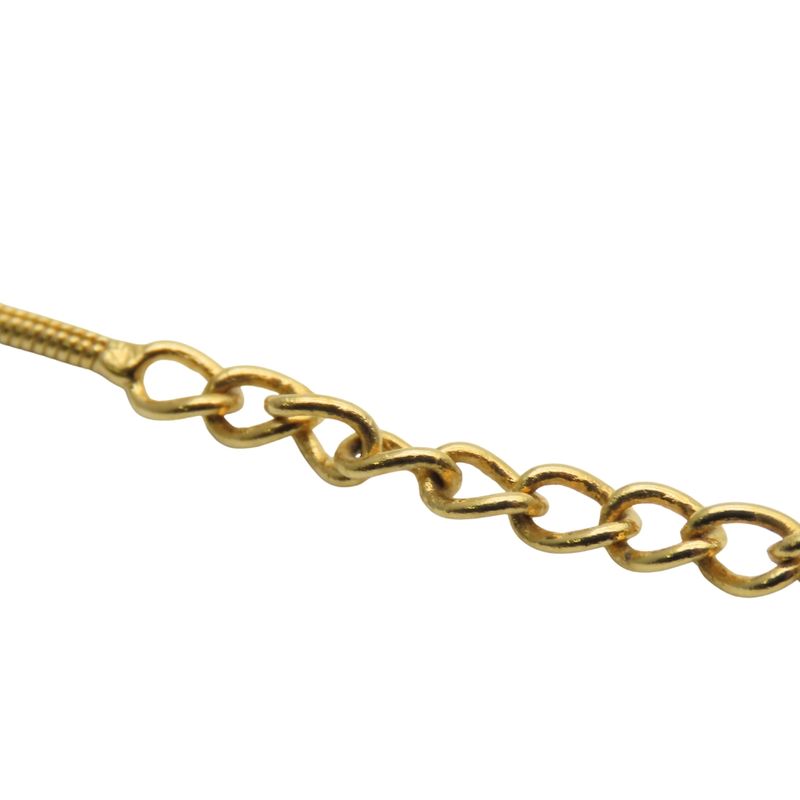 Christian Dior Necklace Metal Rhinestone Gold Heart Logo Plated Accessories