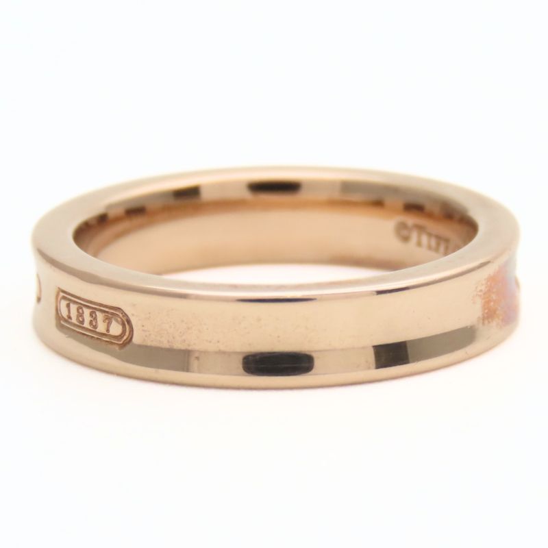 Tiffany & Co Ring 1837 Narrow Metal Pink Gold Plated Accessory Ladies Women