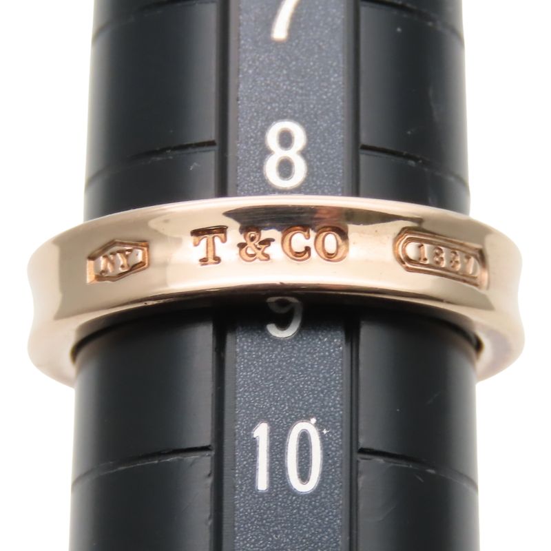 Tiffany & Co Ring 1837 Narrow Metal Pink Gold Plated Accessory Ladies Women
